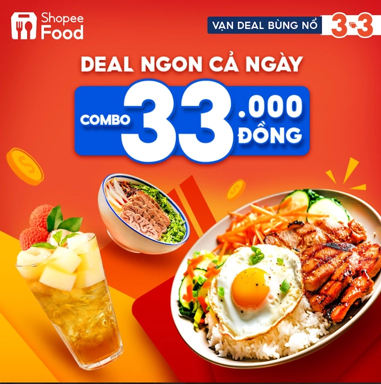 Sự kiện 33 cập bến shopeefood khao bộ 3 deal khủng - 1