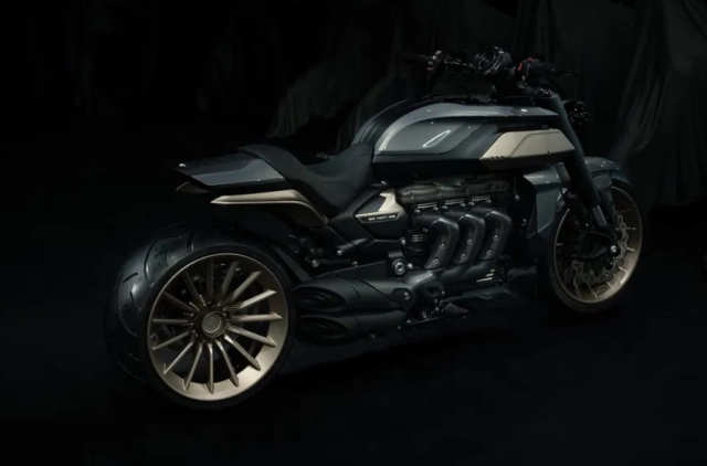 Triumph rocket 3 agostino khi quái vật cơ bắp khoác lên mình bộ vest nghệ thuật - 2