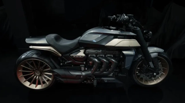 Triumph rocket 3 agostino khi quái vật cơ bắp khoác lên mình bộ vest nghệ thuật - 4
