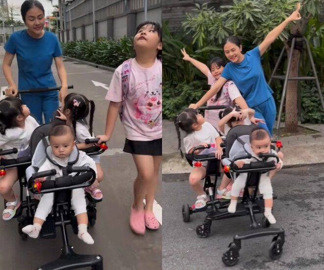 Vân trang 1 nách 4 con vẫn chăm nhẹ tênh quý tử duy nhất rõ nét bản sao của bố việt kiều - 1