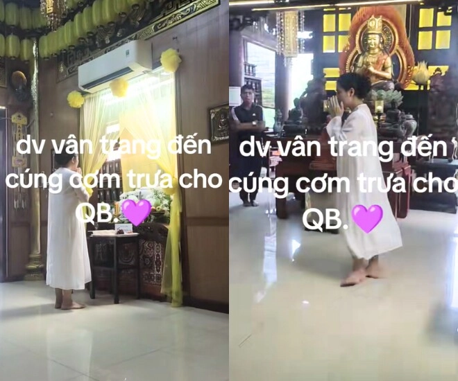 Vân trang khóc khi dâng cơm đặt lên bàn thờ quý bình đăng tâm thư đâu ai biết lần gặp lúc đó là lần cuối - 3