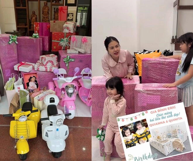 Vân trang mở thùng đồ quý bình tặng cách đây 3 năm món quà khiến 3 ái nữ hào hứng gọi tên ba bình - 1