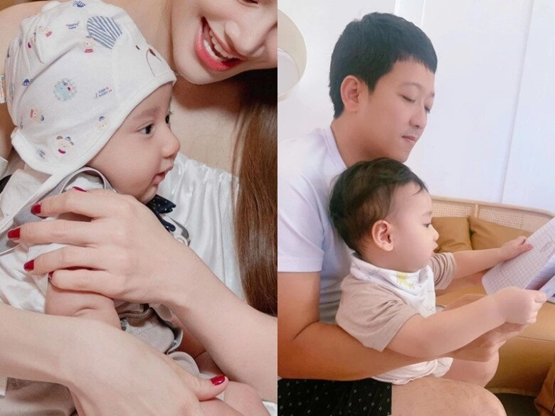 Trường giang khoe ảnh cận mặt con trai da trắng môi xinh nhã phương được khen khéo đẻ - 2