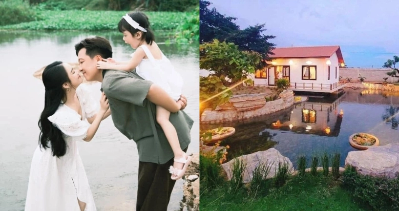 Video con trai trường giang nghịch nước trong biệt thự 70 tỷ hút triệu view bé hope nay tuấn tú tóc xoăn như lai tây - 14