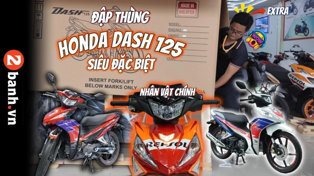 video đập thùng bộ ba honda dash 125 phiên bản đường đua repsol và hrc cực đẹp vừa đổ bộ việt nam - 1