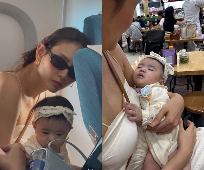 Võ hoàng yến bơ phờ lả đi trong lần đầu cùng con gái đi du lịch ái nữ quốc tịch mỹ có đôi chân giống mẹ - 1