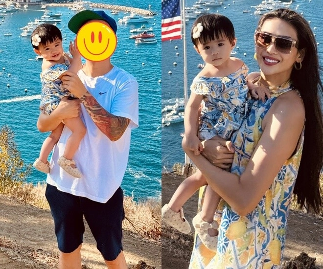 Võ hoàng yến khoe ông xã việt kiều bế con cực khéo ái nữ tỏ rõ thái độ khác biệt so với khi ở bên mẹ - 1