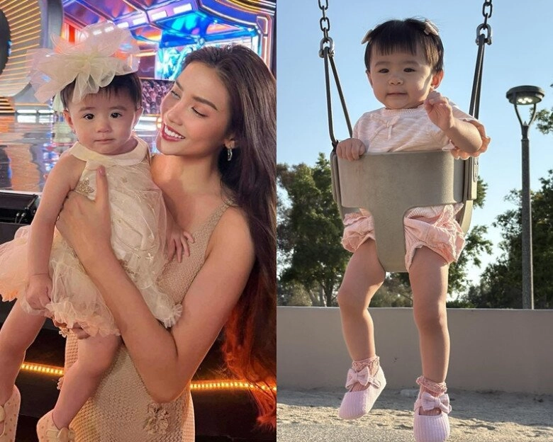Võ hoàng yến khoe ông xã việt kiều bế con cực khéo ái nữ tỏ rõ thái độ khác biệt so với khi ở bên mẹ - 7