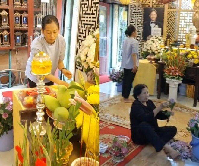 Vợ quý bình sắp xếp thuyền bè tại biển cần giờ để làm lễ thuỷ táng cho chồng mẹ ruột đến cúng cho con trai - 1