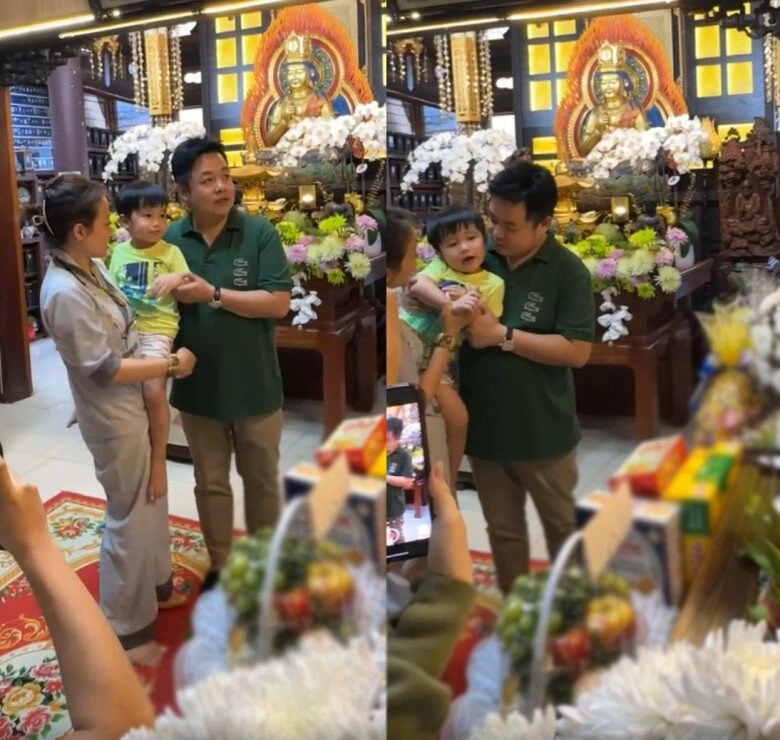 Quang lê từ mỹ về nước viếng quý bình ôm hôn con trai cố nghệ sĩ bé eric nhìn di ảnh liên tục gọi bố - 4