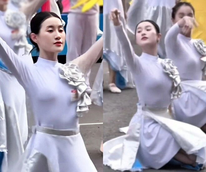 Vợ trâm anh thế phiệt của vũ cát tường đẹp phát sáng trong clip luyện múa cho lễ 304 thần thái sang trọng hút triệu view - 3