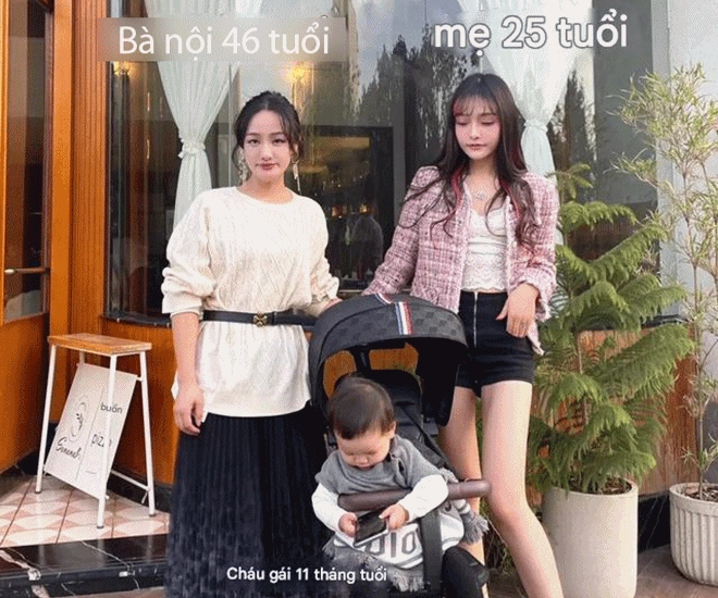 Xinh như gái 20 bà nội u50 chăm cháu thường xuyên bị nhầm là mẹ bỉm con dâu tiết lộ điều ít người biết - 1