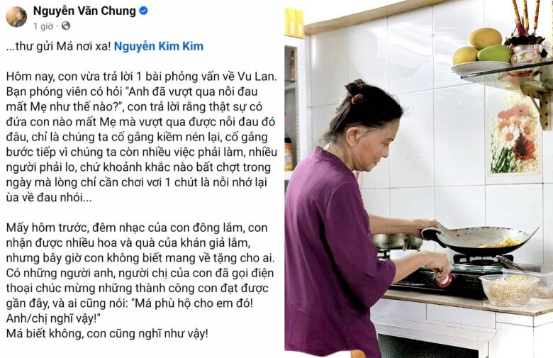 Xúc động bức thư nguyễn văn chung gửi mẹ đã khuất trước lễ vu lan má sợ con buồn nên cho con thành công - 2