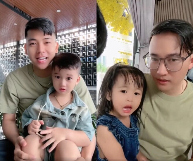 2 con thanh đoàn và hà trí quang được nuôi dạy lễ phép mỗi bé thừa hưởng nét đẹp từ một bố - 2