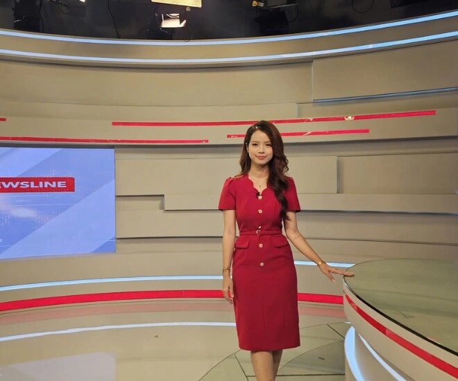 2 nữ mc tuổi trẻ tài cao của vtv người giành học bổng mỹ nay lên dẫn vietnam today người là thạc sĩ báo chí - 1