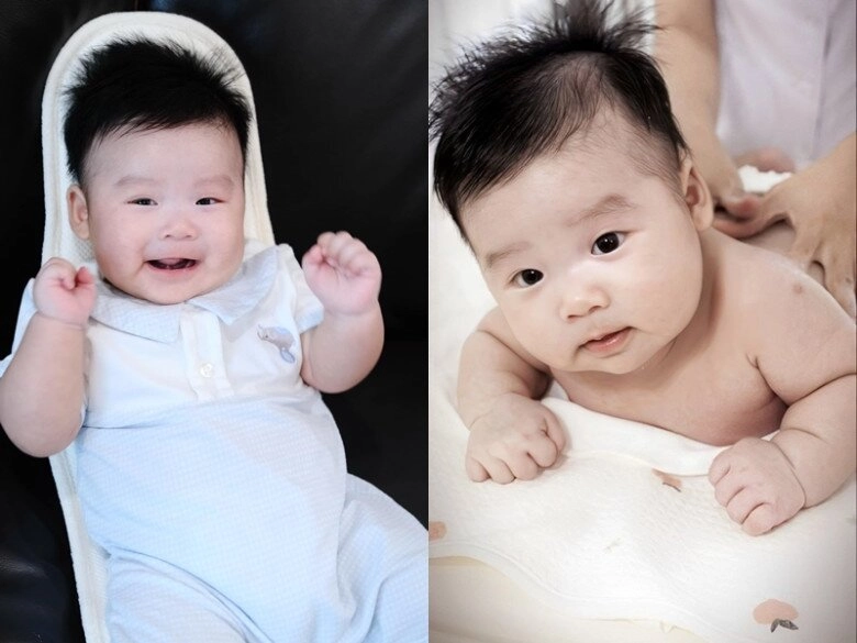 2 quý tử của sam và lê âu ngân anh đều sở hữu nụ cười cá heo điển trai cứ đăng ảnh là gây sốt - 2