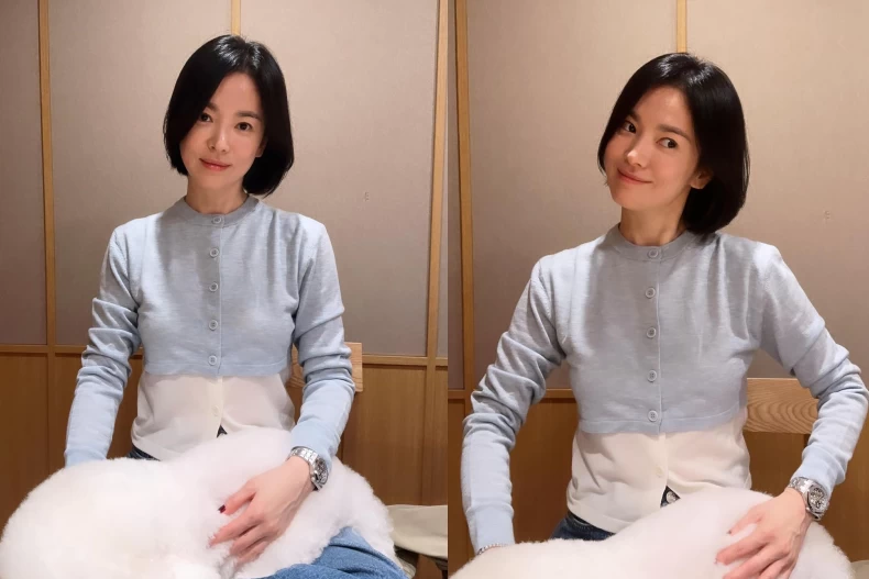 5 kiểu tóc ngắn đẹp dễ bắt chước của song hye kyo nàng mặt tròn hay mặt vuông đều trẻ lại vài tuổi - 1