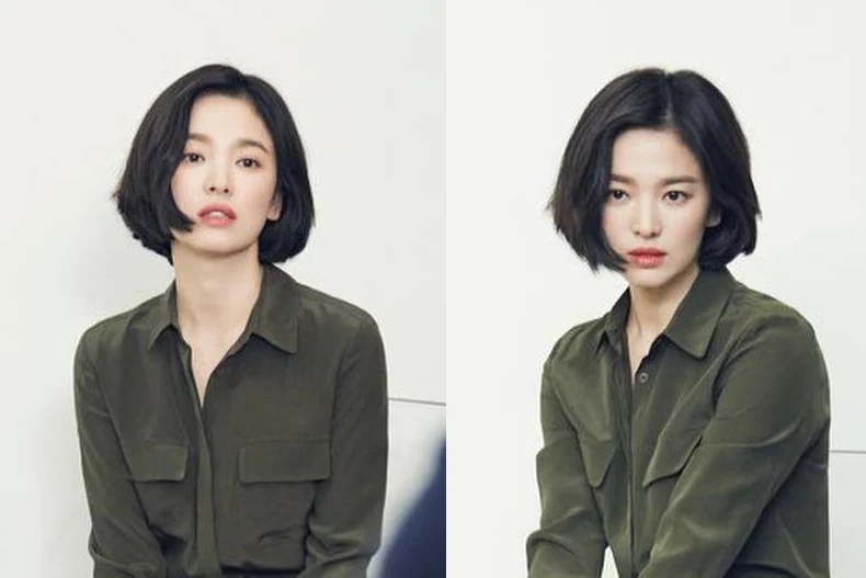 5 kiểu tóc ngắn đẹp dễ bắt chước của song hye kyo nàng mặt tròn hay mặt vuông đều trẻ lại vài tuổi - 2