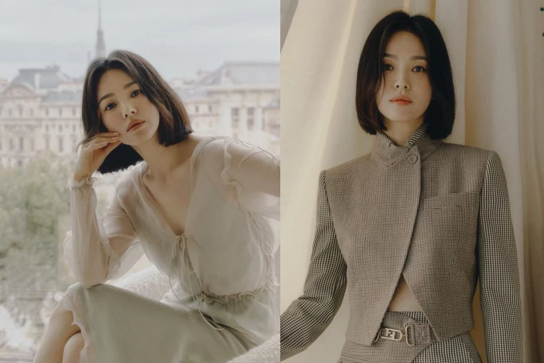 5 kiểu tóc ngắn đẹp dễ bắt chước của song hye kyo nàng mặt tròn hay mặt vuông đều trẻ lại vài tuổi - 3