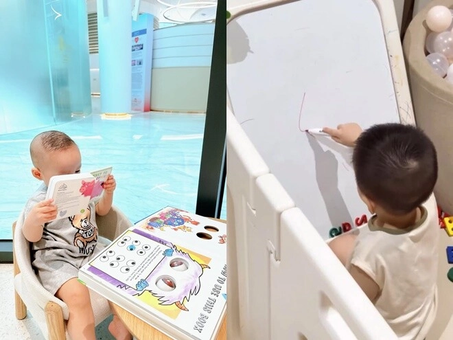Bảo thy đưa con trai đi đón năm mới sang chảnh ở nước ngoài quý tử 3 tuổi thừa hưởng năng khiếu nghệ thuật từ mẹ - 8
