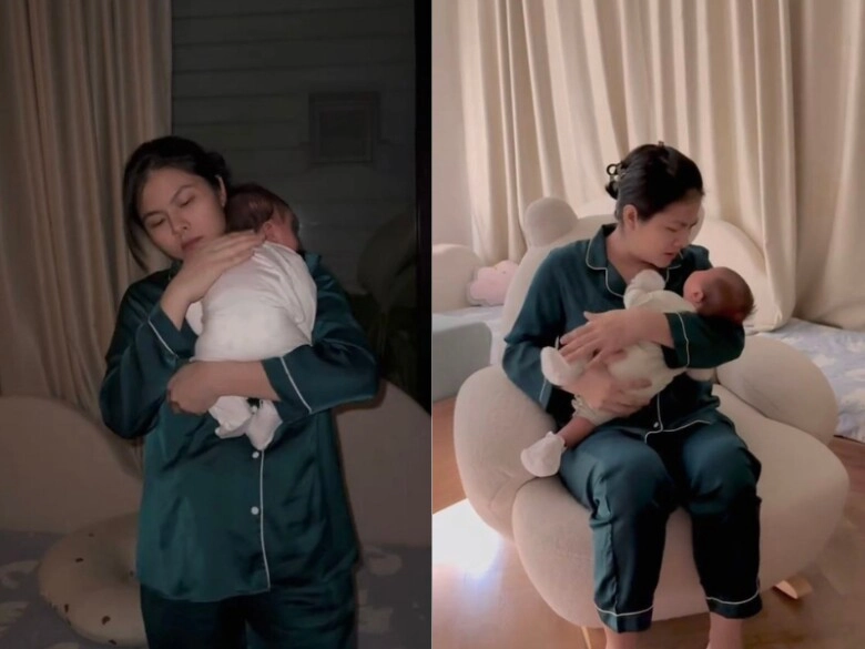 Cảnh làm mẹ 4 con của vân trang thức đêm cho quý tử ti sữa vẫn bù đầu dỗ dành cặp song sinh khóc nhè - 4
