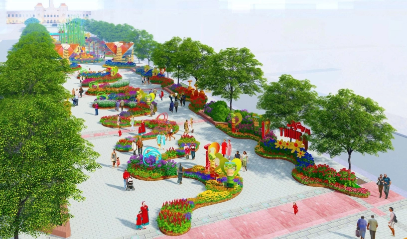 Cặp đôi kim tỵ ngân tỵ ấn tượng ở tại đường hoa nguyễn huệ tết 2025 - 2