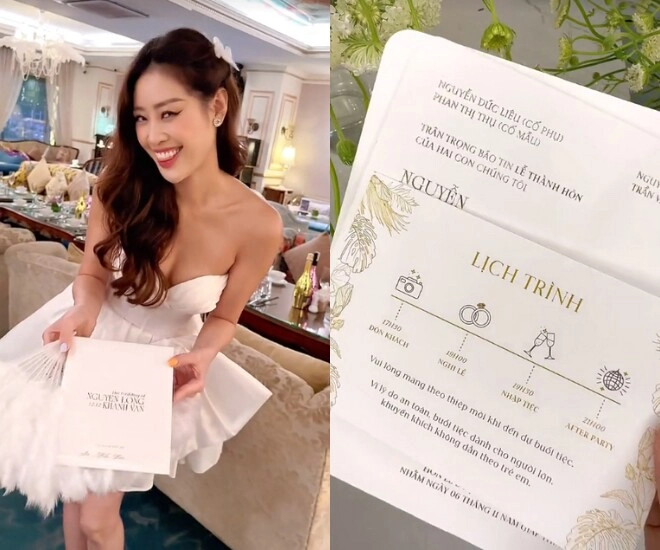 Con riêng 11 tuổi của chồng khánh vân làm phù rể trong đám hỏi cùng bố rước mẹ hoa hậu về nhà - 10