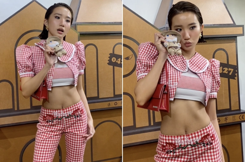 Cô gái 2k4 nổi đình đám mxh lấy chồng thiếu gia năm 18 tuổi nay chăm diện váy cắt khoét quần cỡ gang tay khiến netizen nhức nhối - 3