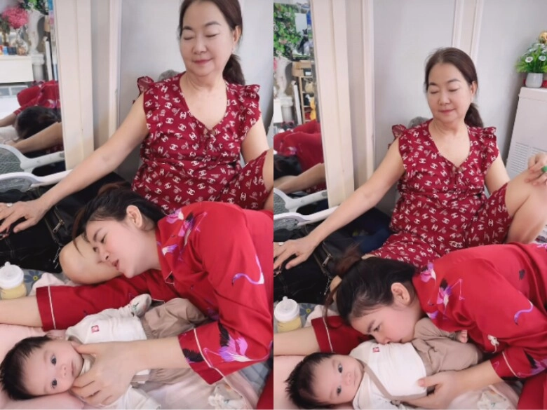 Con gái kha ly giống mẹ như đúc được khen sáng dạ vì có 2 xoáy tóc - 3