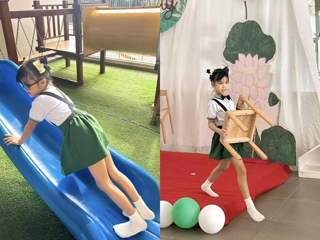 Con gái lê phương có khuôn mặt của bố 5 tuổi chân dài miên man giống mẹ - 3