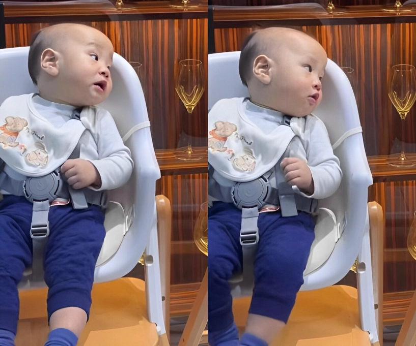 Con gái phương oanh có nết háu ăn được mẹ trêu y hệt bố shark bình riêng con trai lộ rõ đôi tai phú quý - 6