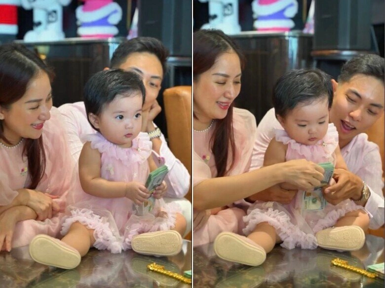 Con sao việt bốc đồ trong tiệc thôi nôi ái nữ cường đô la hứa hẹn thành đại gia con gái khánh thi thích sổ đỏ - 9