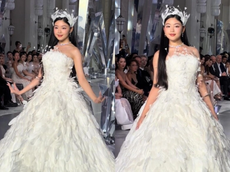 Con sao việt trổ tài catwalk lọ lem lộng lẫy như công chúa quý tử của đàm vĩnh hưng nhõng nhẽo trên sàn runway - 1