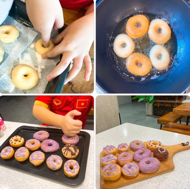 Con sao việt trổ tài làm bánh quý tử nhà lê phương làm bánh trung thu con trai tăng thanh hà cực chuyên nghiệp - 8