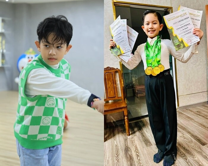 Con trai khánh thi - phan hiển 9 tuổi đã cao 1m5 ấn tượng ngoại hình điển trai được khán giả bu quanh xin chữ ký - 8