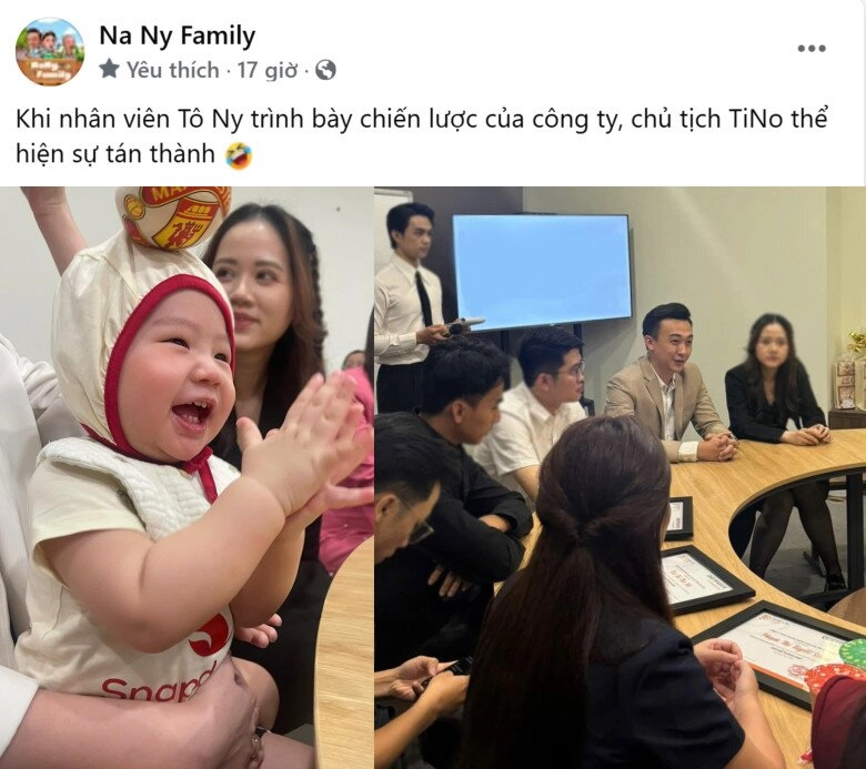 Con trai lê âu ngân anh 1 tuổi đã làm chủ tịch dự họp công ty ngoại hình tuấn tú hay cười cực đốn tim - 3