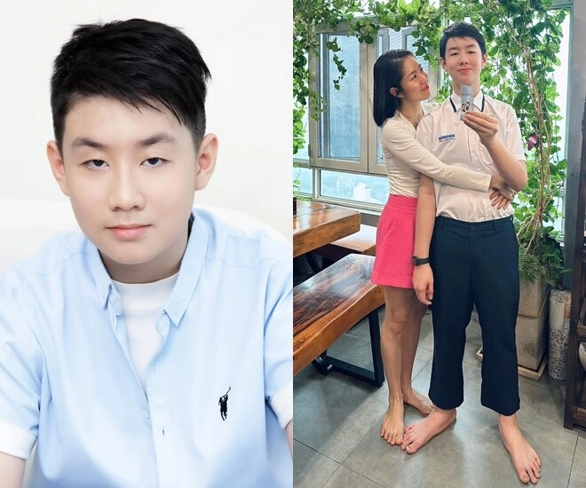 Con trai lê phương lớn nhanh như thổi cao thêm 10 cm chỉ trong 1 năm khiến mẹ phải ngước nhìn khi đứng cạnh - 1