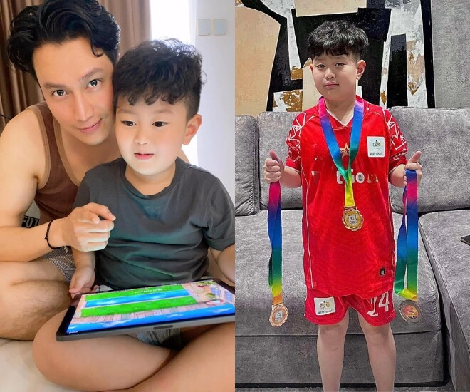 Con trai việt anh sưu tập huy chương để làm quà cưới cho mẹ và dượng 7 tuổi đã oách hơn bố ruột - 1