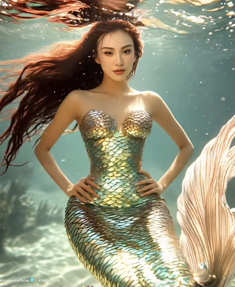 Cộng đồng mạng rủ nhau hóa tiên cá bằng ai ngụp lặn dưới nước nhưng visual vẫn ngời ngời chị em lưu ngay cách để đu trend - 4
