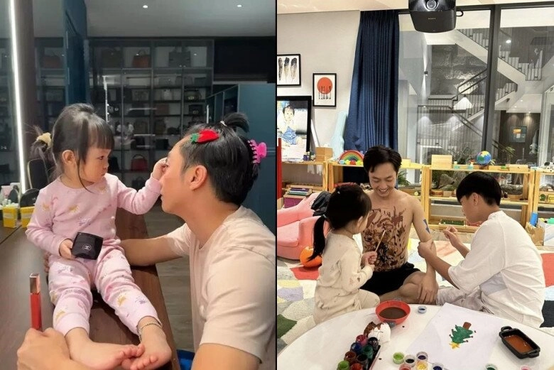 Cường đô la cầm tay dạy 2 con trai chơi môn thể thao quý tộc tự nhận bản thân thèm chiều cao của cậu cả subeo - 13