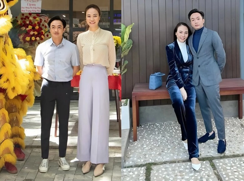 Cường đô la phản ứng lạ trước bình luận sắp có thêm em bé đàm thu trang đi giày bệt vẫn cao hơn chồng thấy rõ - 5