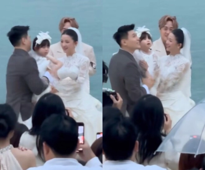 Đám cưới salim - doanh nhân hải long con gái pam iu ơi được mẹ dắt tay vào lễ đường đầu đội nhẫn cưng xỉu - 5