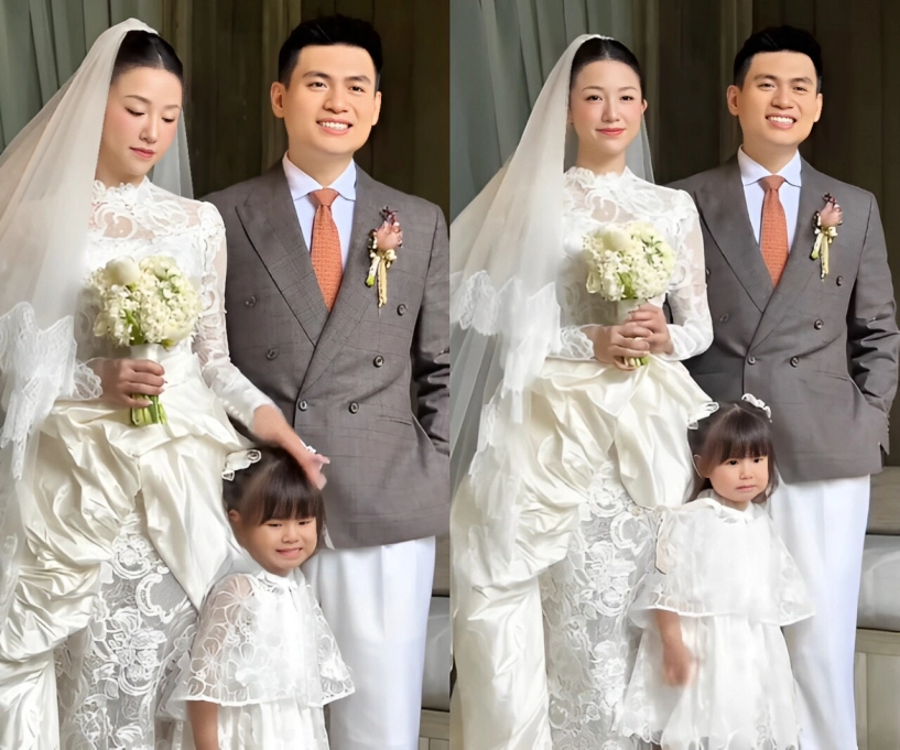 Đám cưới salim - doanh nhân hải long con gái pam iu ơi được mẹ dắt tay vào lễ đường đầu đội nhẫn cưng xỉu - 9