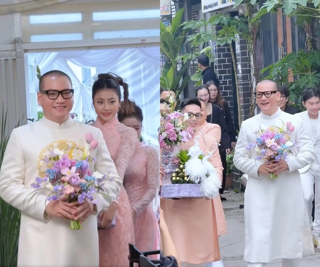 Đám hỏi của hoa hậu khánh vân với chồng hơn 17 tuổi cô dâu bật khóc rơi nước mắt vì được gọi tiếng chồng ơi - 6