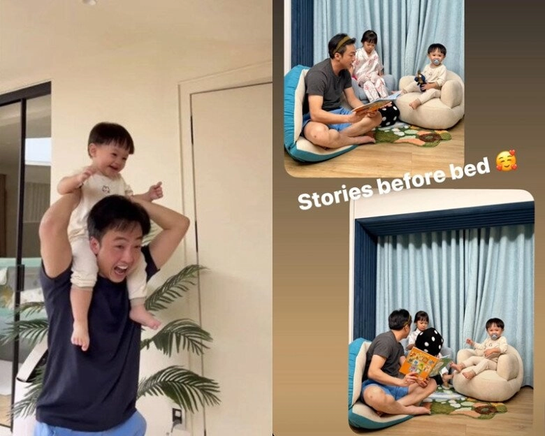 Đàm thu trang đưa 2 nhóc tì về lạng sơn cường đô la quá nhớ con phải tranh thủ vài tiếng để gặp - 5
