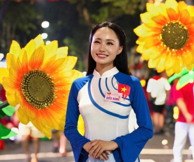 Dàn btv vtv tham gia diễu hành a80 người từng không được lên dẫn vì quá xấu người thi đỗ 2 trường đại học - 1