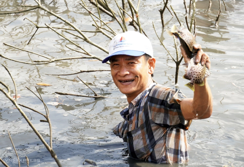 Dỡ chà bắt cá ở đất mũi - 8