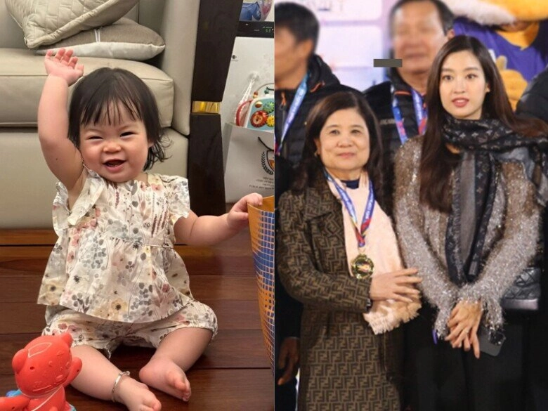 Đỗ mỹ linh hiếm hoi lộ diện bên cả nhà chồng hào môn con gái diện váy công chúa khoe má bánh bao đáng yêu - 8