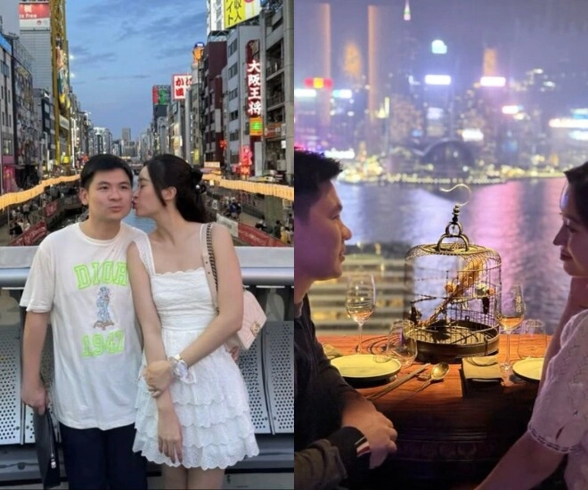 Đỗ mỹ linh tung loạt ảnh hôn nhau lãng mạn mừng sinh nhật chồng phòng riêng của chủ tịch nổi tiếng ngập quà mừng - 2