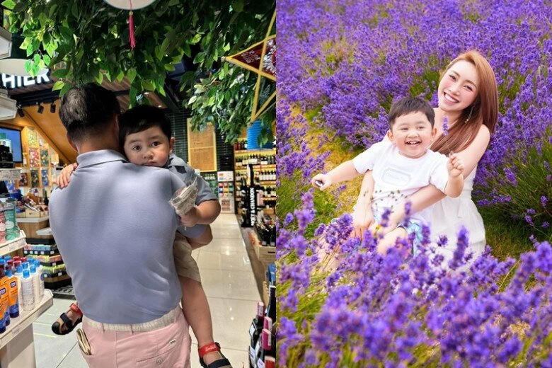 Gia đình chi bảo đi du thuyền ngắm pháo hoa đón năm mới lý thùy chang vất vả bế ẵm quý tử 3 tuổi nặng 22 kg - 7
